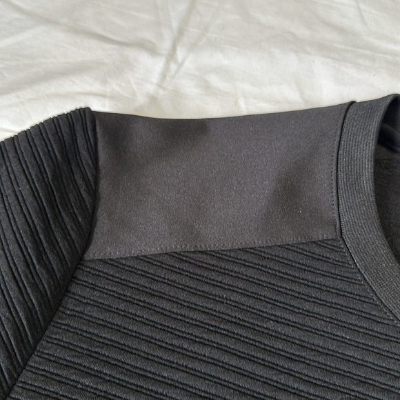 INC international concepts black ribbed pullover with zipper detail  XL - Picture 4 of 6